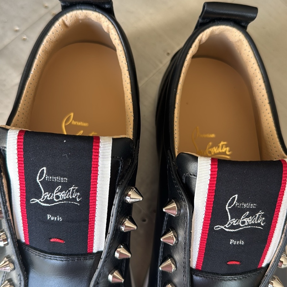 Christian Louboutin f.a.v. fav fique black women sneaker trainer flat sz 39.5 - Picture 4 of 12